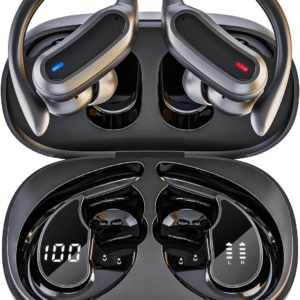 Wireless Earbuds Bluetooth 5.4 True Wireless Stereo Headphones with Noise Cancelling Mic, IPX7 Waterproof, Fast Charging, Comfort Fit (Black)